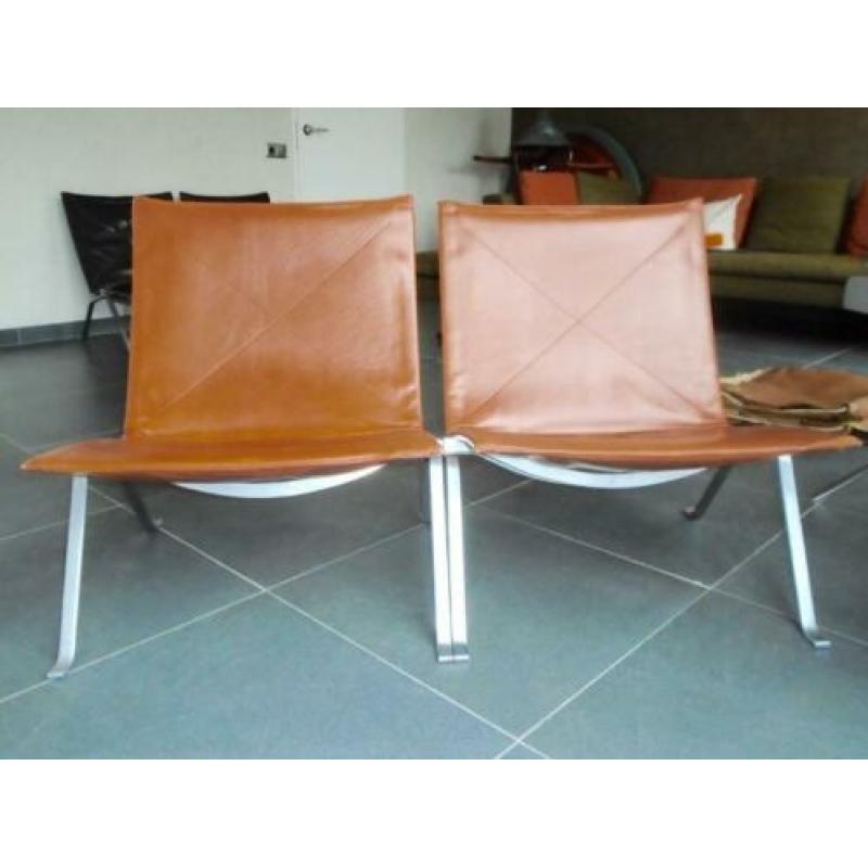 PK22 Poul Kjaerholm Kjærholm EKC antique armchairs 2 pieces