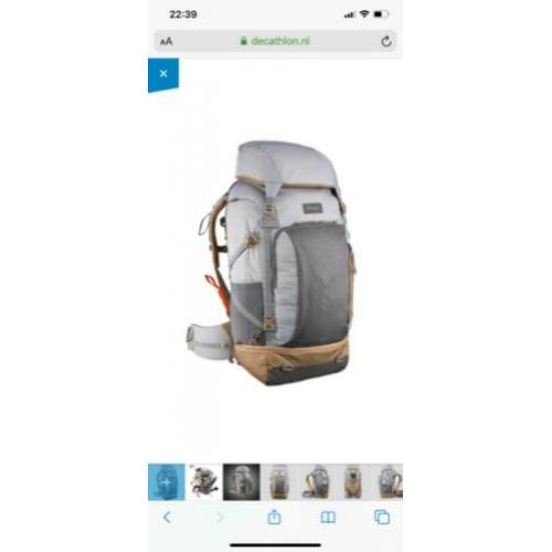 Backpack dames travel 500 70 liter grijs