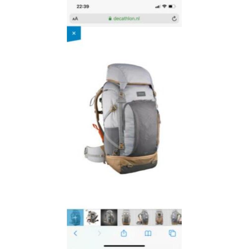 Backpack dames travel 500 70 liter grijs