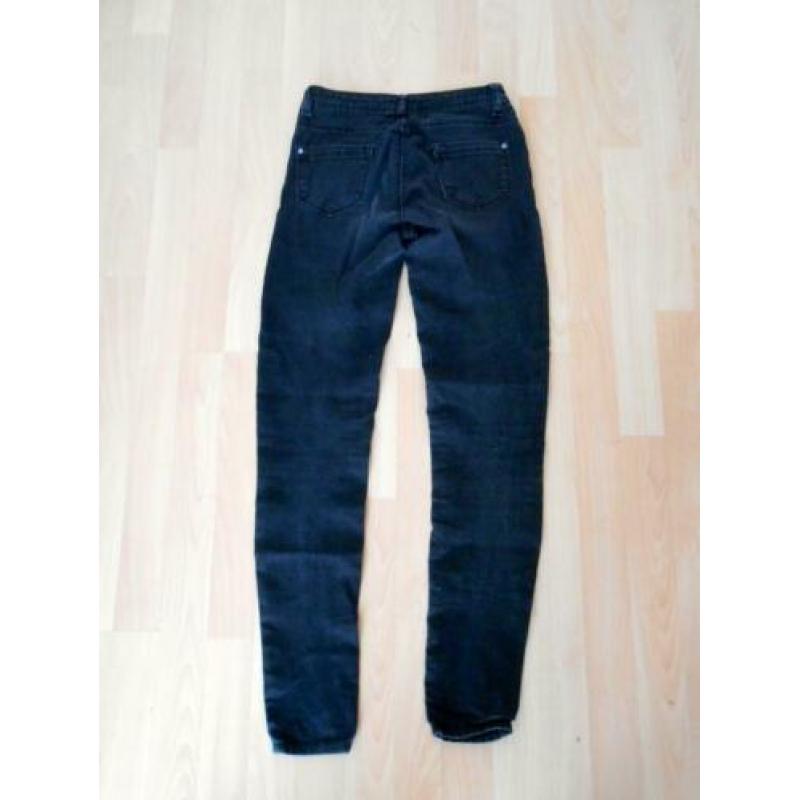 zwart donkergrijze Ultra soft super skinny broek maat 34 36
