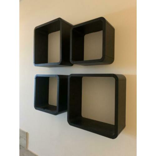 5x wandkubus zwart