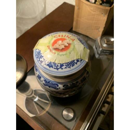 Gemberpotten blauw/wit en zwart