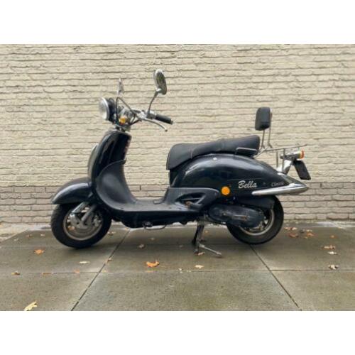 Vom Bella classic scooter blauw kenteken