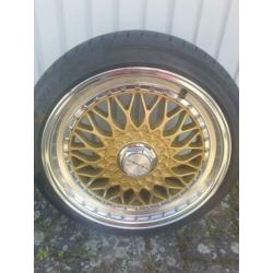 17 inch Lenso velgen 4x100 + Hankook banden