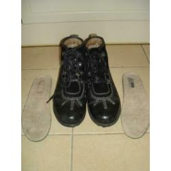 Josef Seibel zwarte leer suede outdoor schoenen veters 42