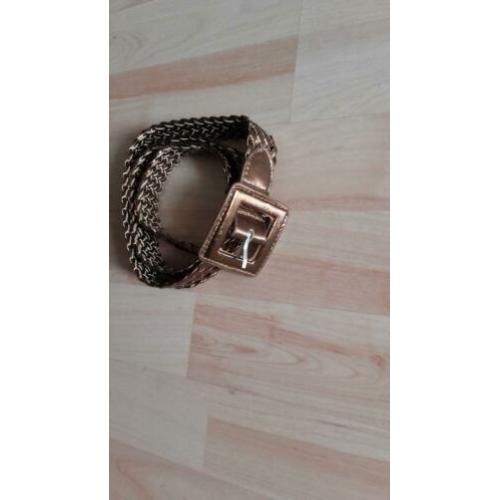 Donker gouden riem l = 100 cm + b = 3 cm