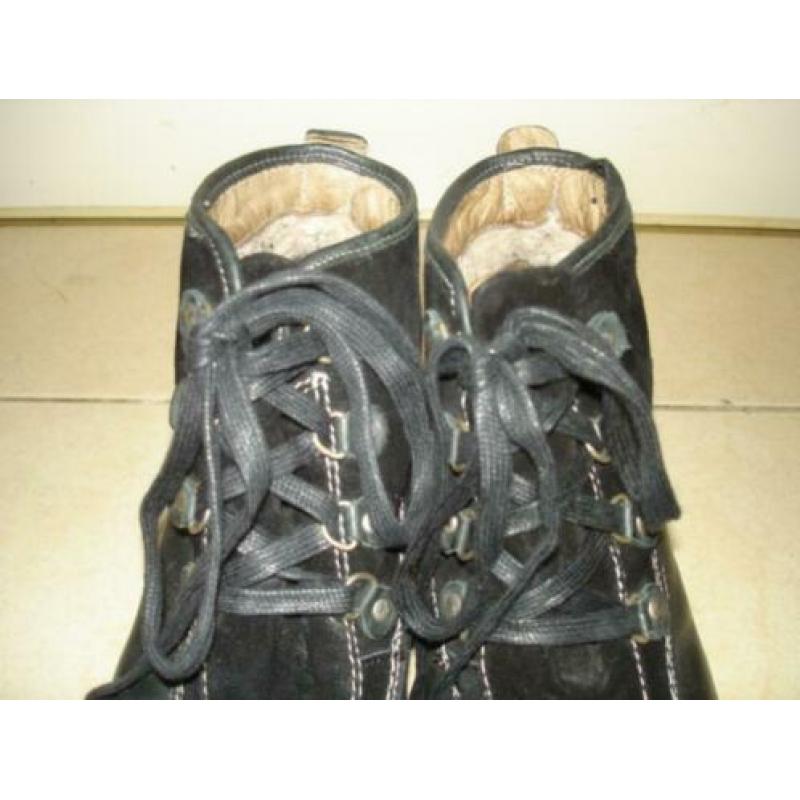 Josef Seibel zwarte leer suede outdoor schoenen veters 42