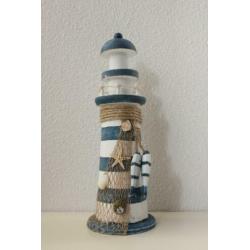 Uitverkoop KORTING visnet boei meeuw maritiem vuurtoren 23cm