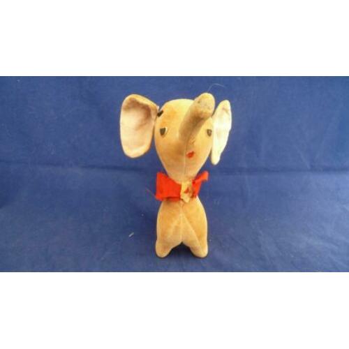 Retro/ vintage velvet olifant speelgoed decoratie