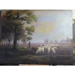 schilderij met schapen