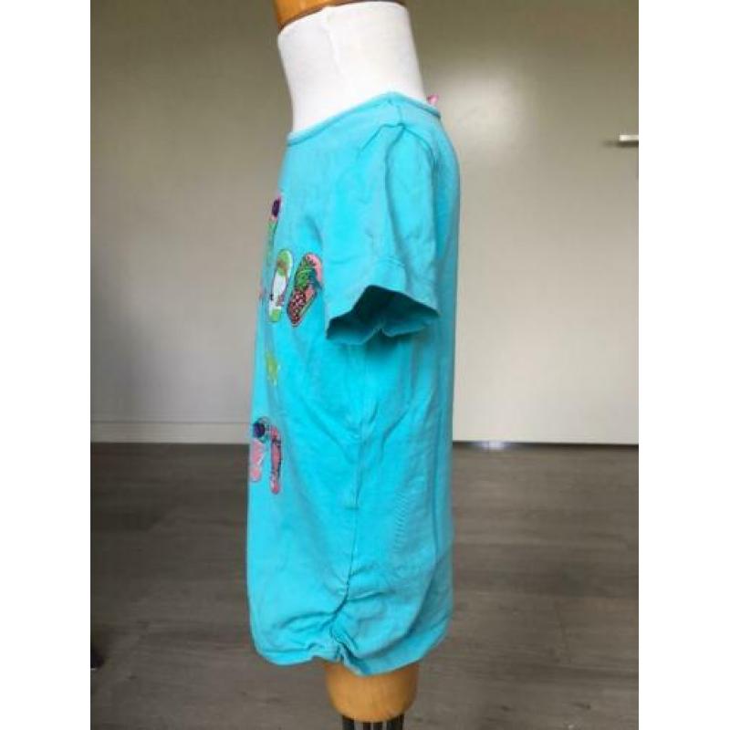 DOPO DOPO blauw shirt met slippers mt 116 ZR