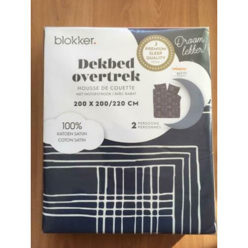 Luxe 100% katoen satijn dekbedovertrek 200x200/220 NIEUW