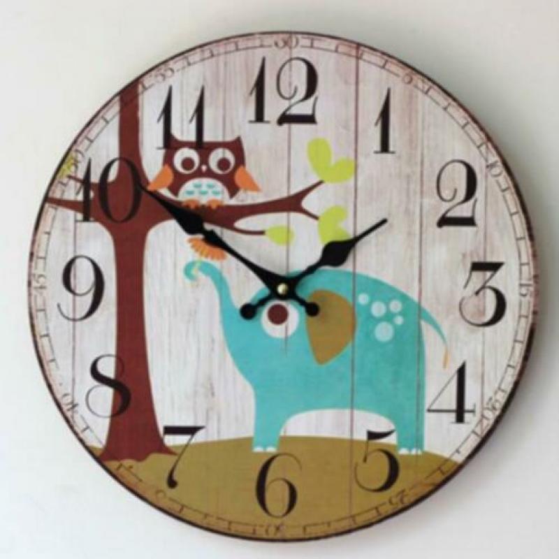 Houten wandklok Route 66 - 30 cm