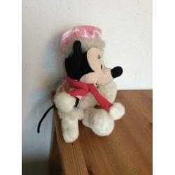minnie mouse knuffel in winterkleding zgan