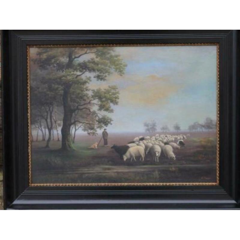 schilderij met schapen
