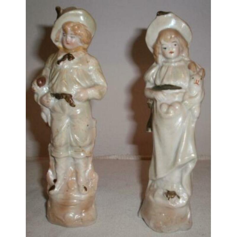 2 Antieke porseleinen beeldjes