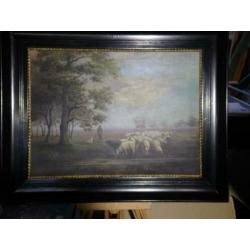 schilderij met schapen