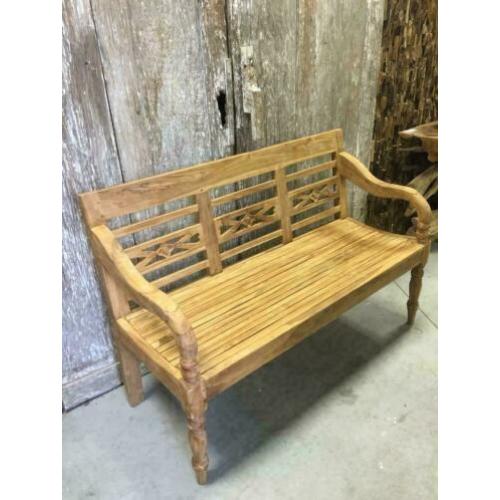 Massieve teakhouten tuinbanken/stationsbanken