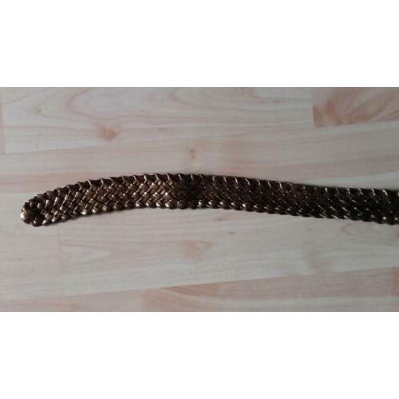 Donker gouden riem l = 100 cm + b = 3 cm