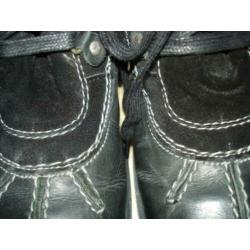 Josef Seibel zwarte leer suede outdoor schoenen veters 42