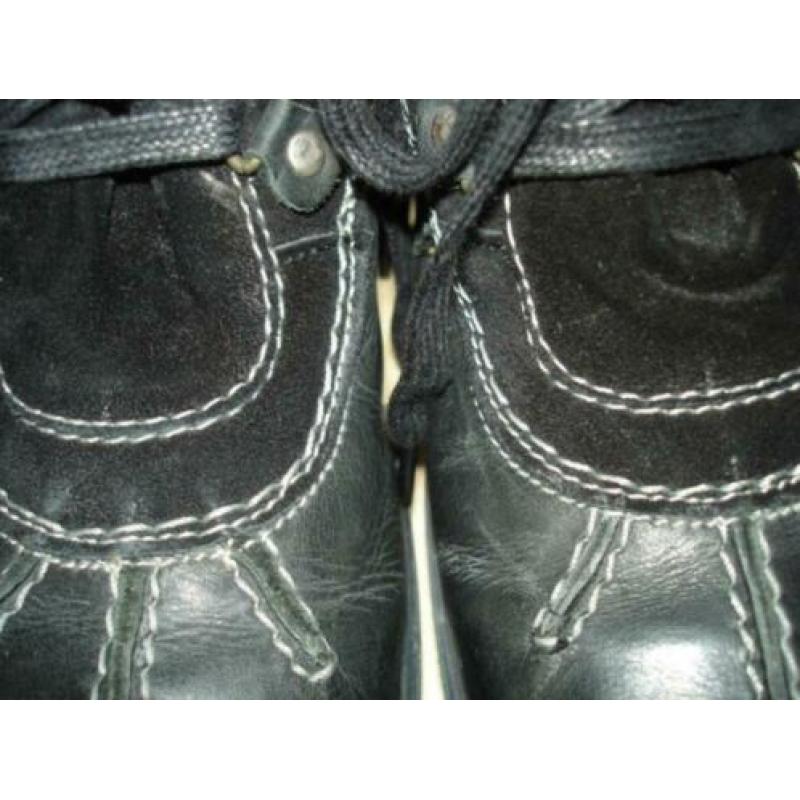 Josef Seibel zwarte leer suede outdoor schoenen veters 42