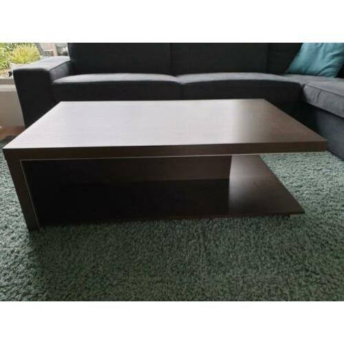 GRATIS - Donkerbruine 'houtlook' salontafel