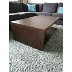 GRATIS - Donkerbruine 'houtlook' salontafel
