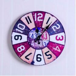 Houten wandklok Route 66 - 30 cm