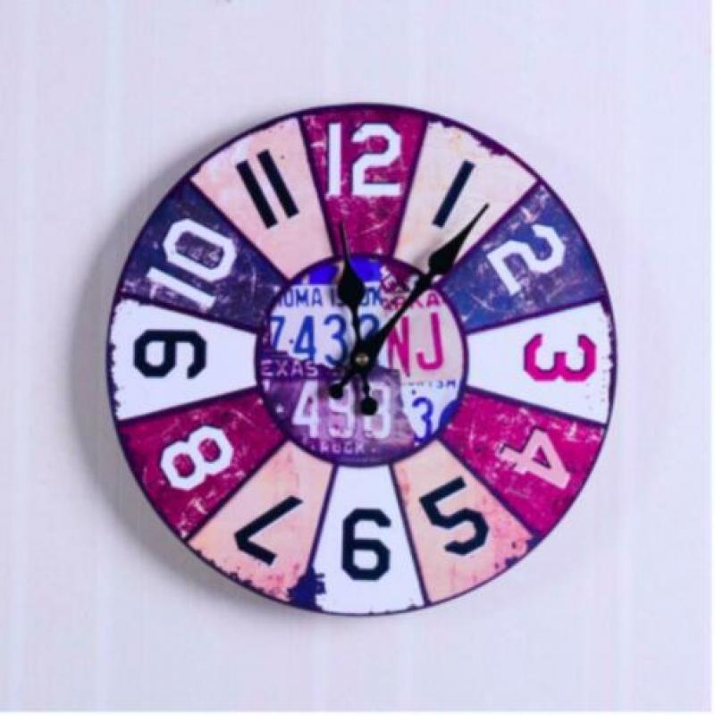 Houten wandklok Route 66 - 30 cm