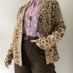 Vintage leopard blazer, S/M. ZGAN! Panterprint, 90s, animal
