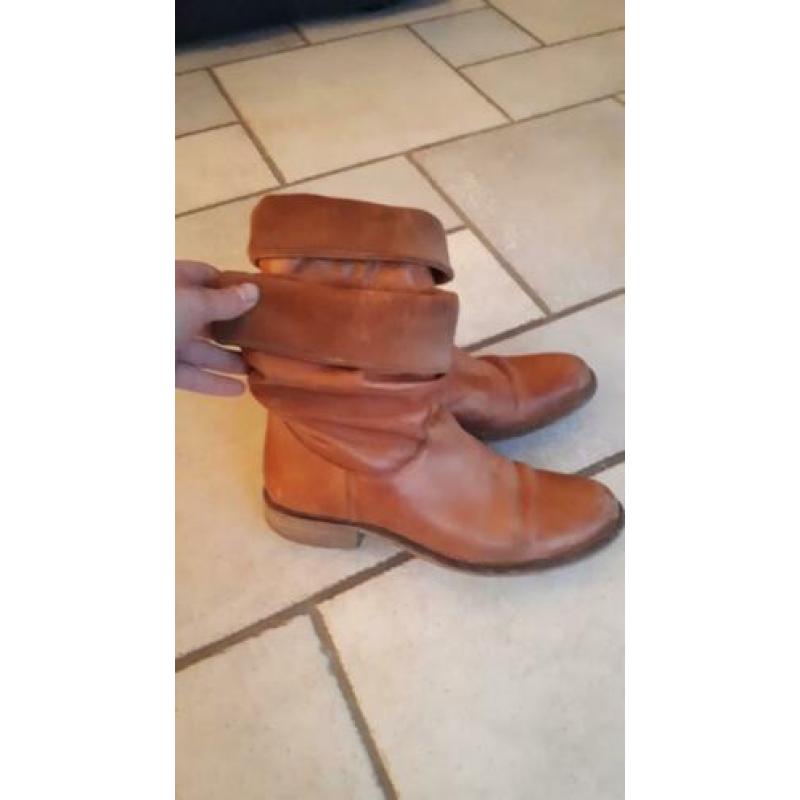 Cognac kleurige laars
