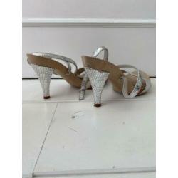 Zilveren Ras open pumps