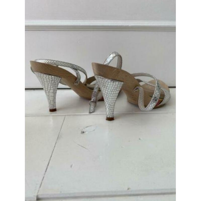 Zilveren Ras open pumps