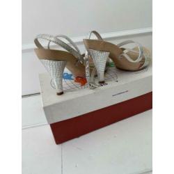 Zilveren Ras open pumps