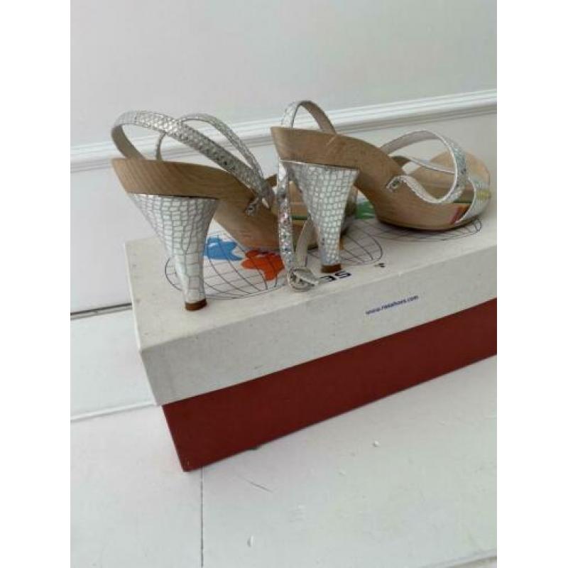 Zilveren Ras open pumps