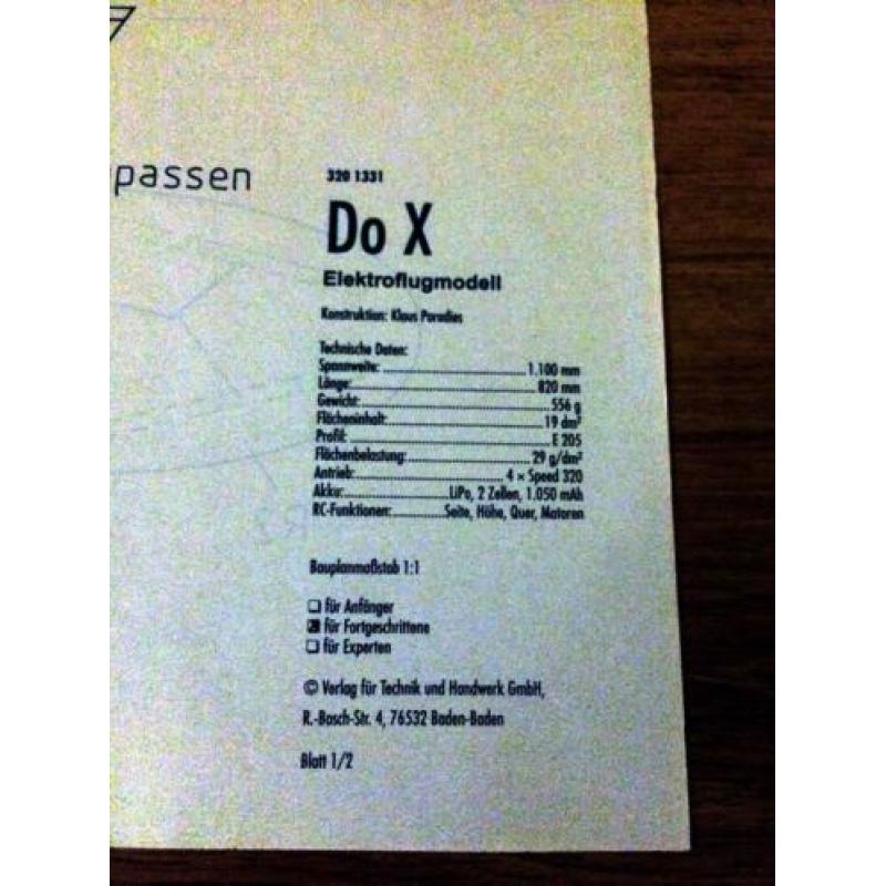 Dornier Do X bouwplan