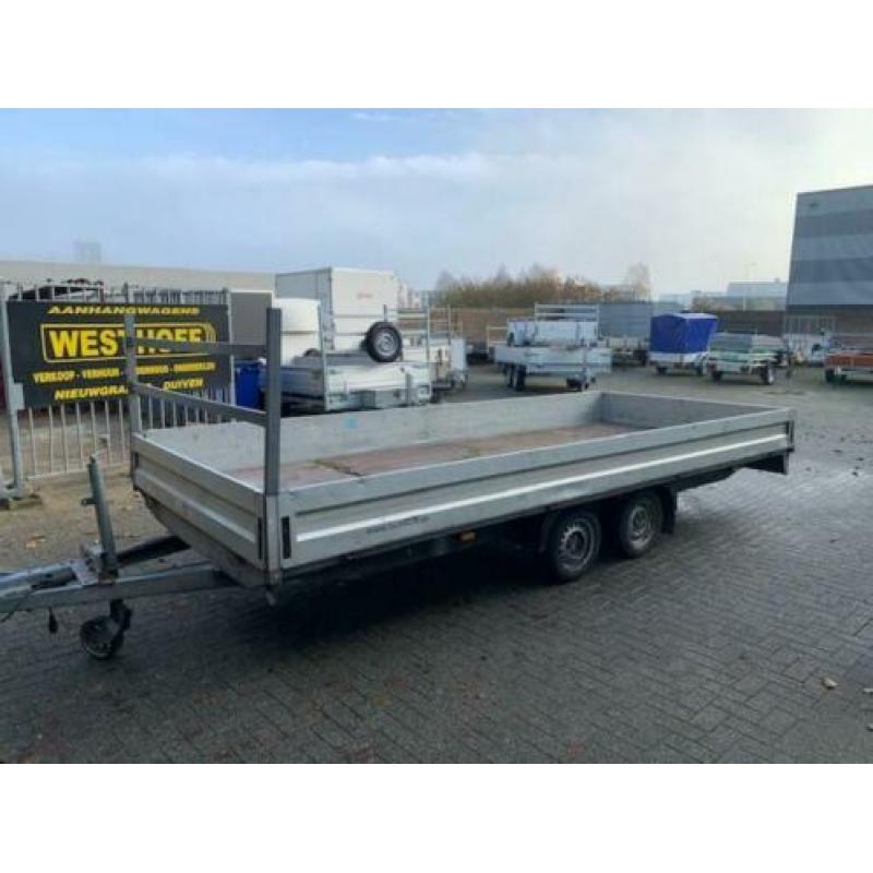 Humbaur grote plateauwagen 510x210 3ton/al-ko neuswiel
