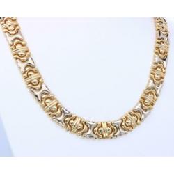 Prachtig Gouden Bicolor Collier Bulgari Style 18 Krt