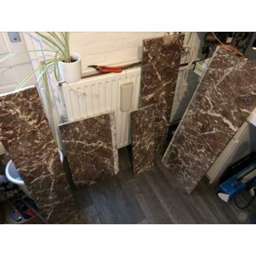 Partij Rood Marmer platen 5 platen