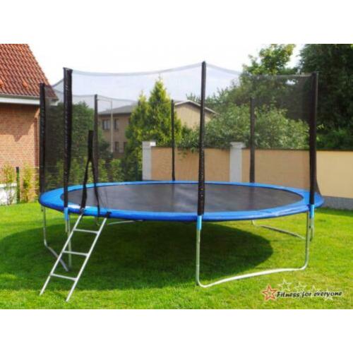 Nieuwe Complete Reuze Trampoline 430cm Incl Vangnet & Ladder
