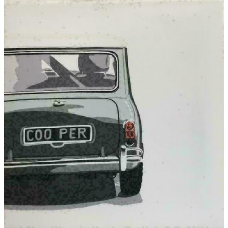 classic mini cooper op doek 3 luik