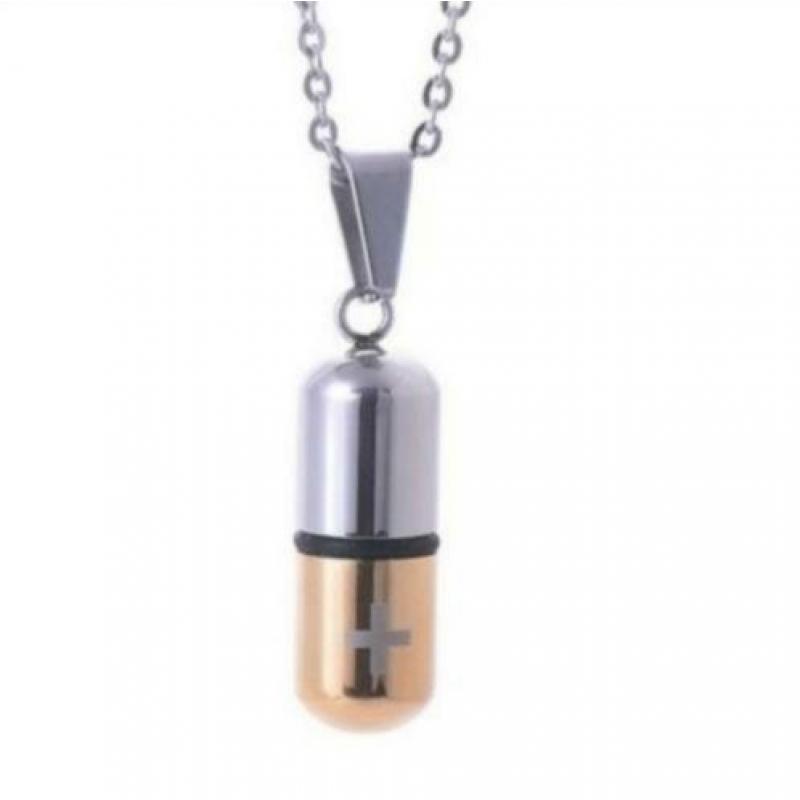 As hanger, As urn, As sieraad capsule met kruis in 3 kleuren