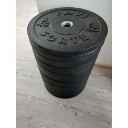 Olympische Halterstang 180cm Bumper Plates Gewichten 115Kg
