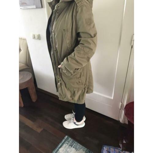 Tommy Hilfiger zomer jas dames XL zomergasten khaki groen