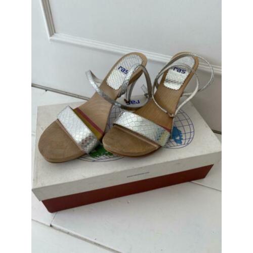 Zilveren Ras open pumps