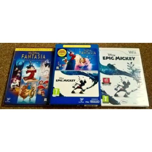 Epic Mickey Wii + Disney Fantasia DVD - Bundel - NIEUW