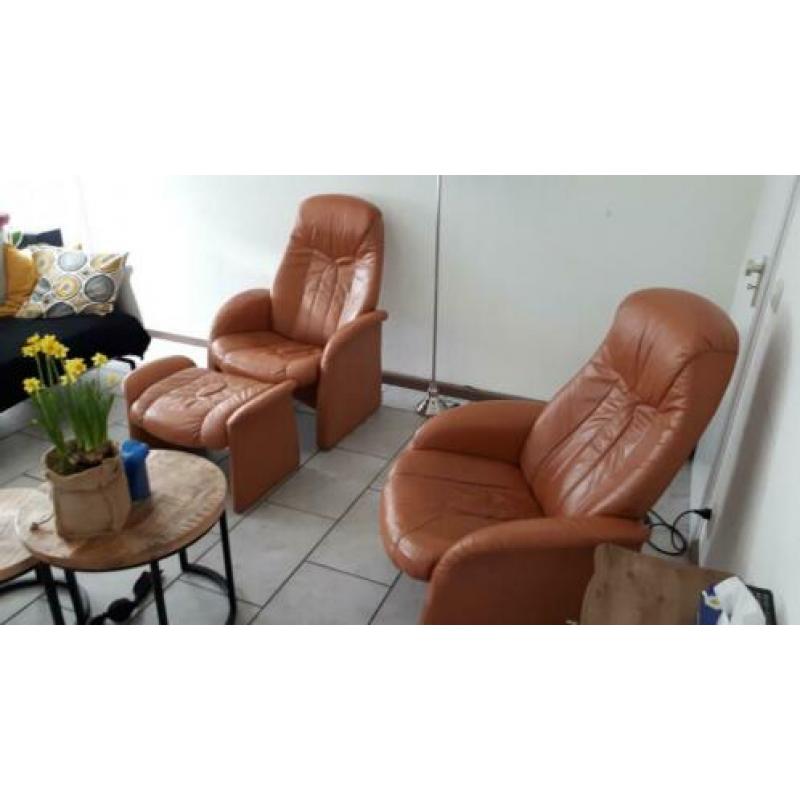 Set fauteuils met hocker