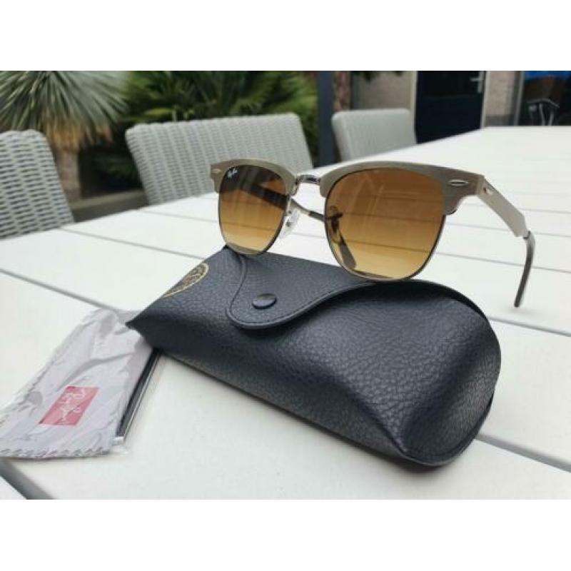 Ray ban rb3507 clubmaster aluminium/gold. Nieuwstaat size 49