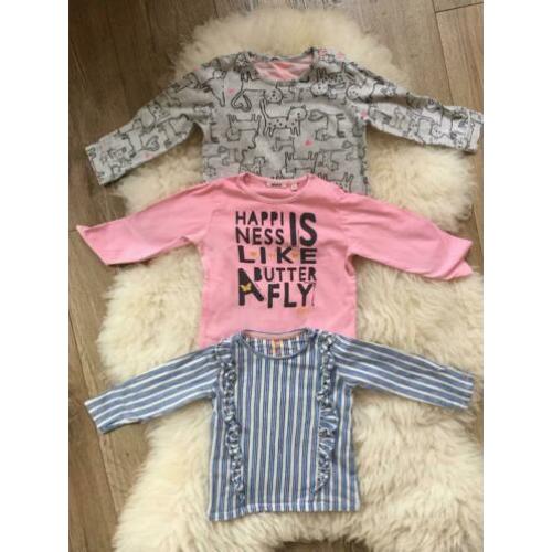 Mooie longsleeves meisje maat 86 Mexx & Hema
