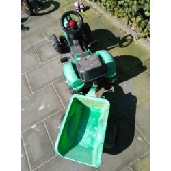 Trap trekker groen met kar